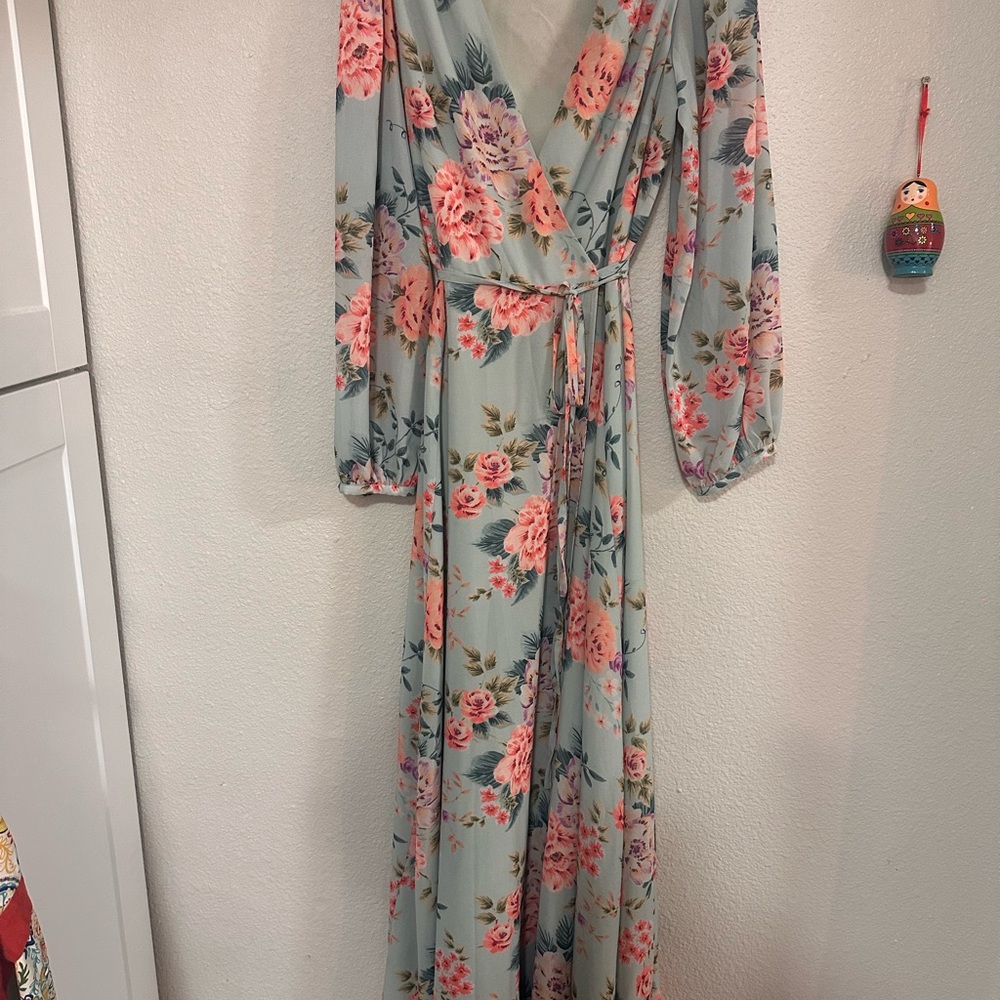 Floral Wrap Maxi Dress